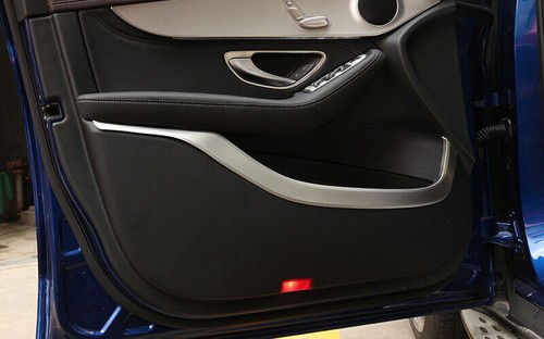 For Mercedes-Benz GLC 2016-2021 Silver ABS Interior Door Panel Cover Trim 4PCS - Picture 6 of 10