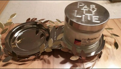 Partylight Doppelter Dufteachsglashalter Shimmering Leaves