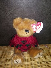 TY Attic Treasures BEARKHARDT the Bear 8" Beanbag Plush Poseable Joints