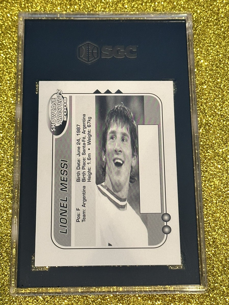 LIONEL MESSI SGC 10 GEM MINT 2006 SHOWCASE PROSPECTS ROOKIE