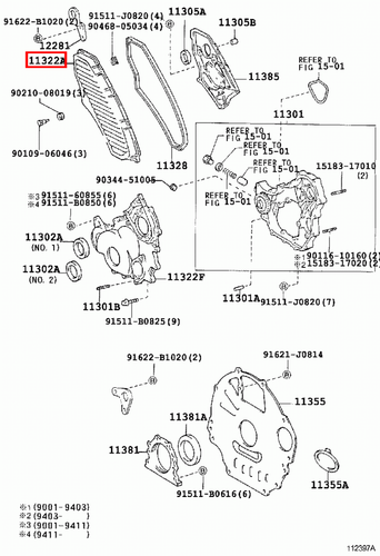 Genuine Toyota LandCruiser 105 Series HZJ 1HZ 4.2 Diesel Timing Belt Cover - Picture 9 of 14