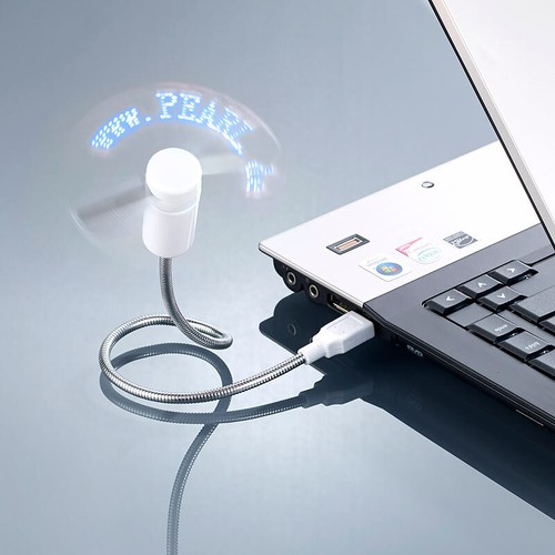 PEARL USB-Ventilator mit 8 programmierbaren Laufschriften, je 26 Zeichen - Bild 3 von 4