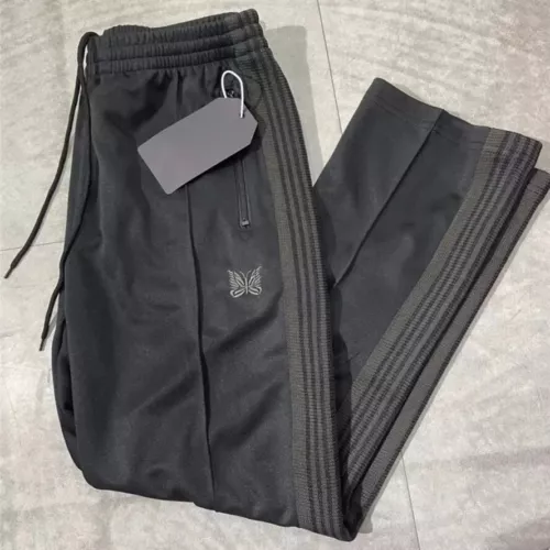 Quality Embroidered Needles Track Pants Classic Stripe Trousers - Picture 2 of 26