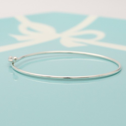 Tiffany & Co. Wire Hook Bangle Bracelet 6.6" Sterling Silver 925 - Picture 3 of 10