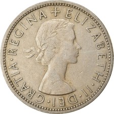 #765042 Coin, Great Britain, Elizabeth II, 1/2 Crown, 1959, EF(40-45), Copper-