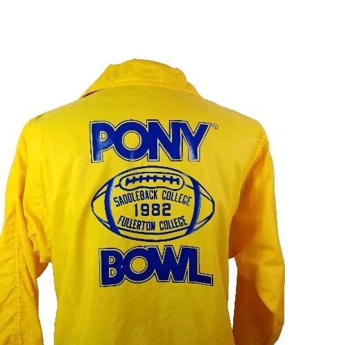 Giacca Coach Vintage anni 80 Fullerton Saddleback College Pony Bowl Russell
