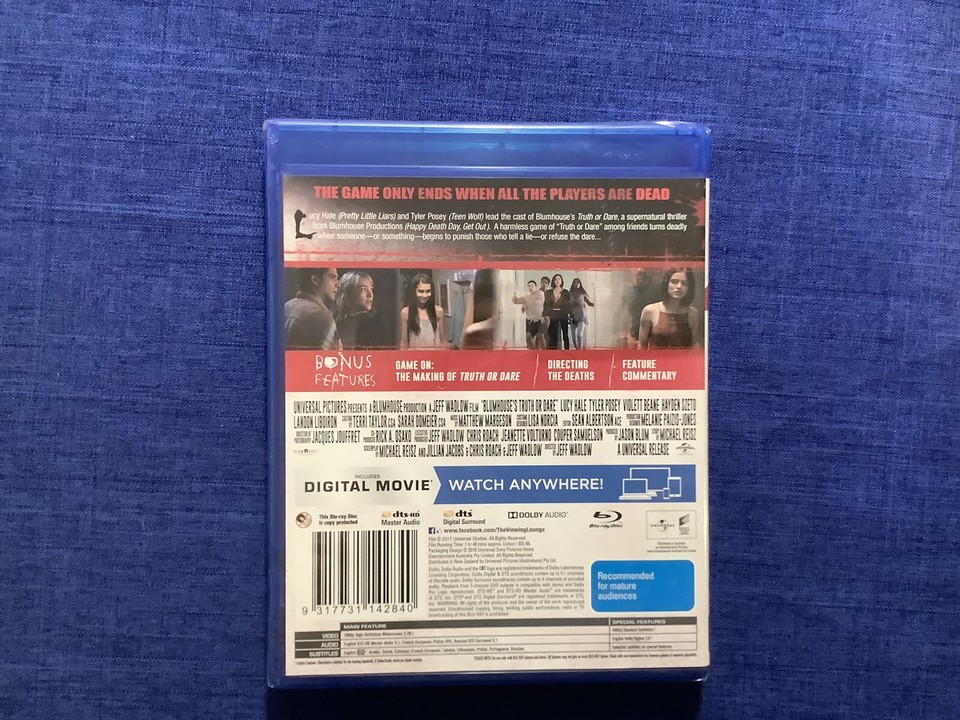 Truth or Dare (Extended Director's Cut, Bluray, 2018) New Sealed