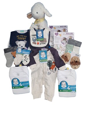 Gerber Hallmark Newborn To 6M Baby Clothing Lot of 29 pcs BUNDLE NWT Retails$89+