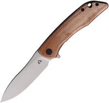 CMB Made Knives Blaze Linerlock Brown Micarta Folding D2 Steel Pocket Knife