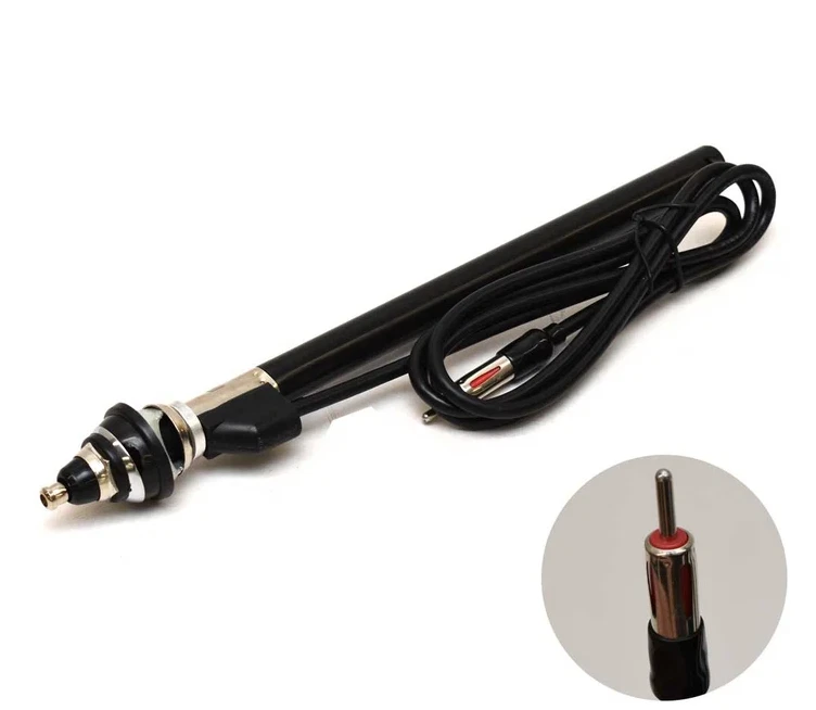 Antena de coche AM/FM de lujo con mástil de acero de 31" con 2 teclas + ángulo ajustable Foto 2 de 4