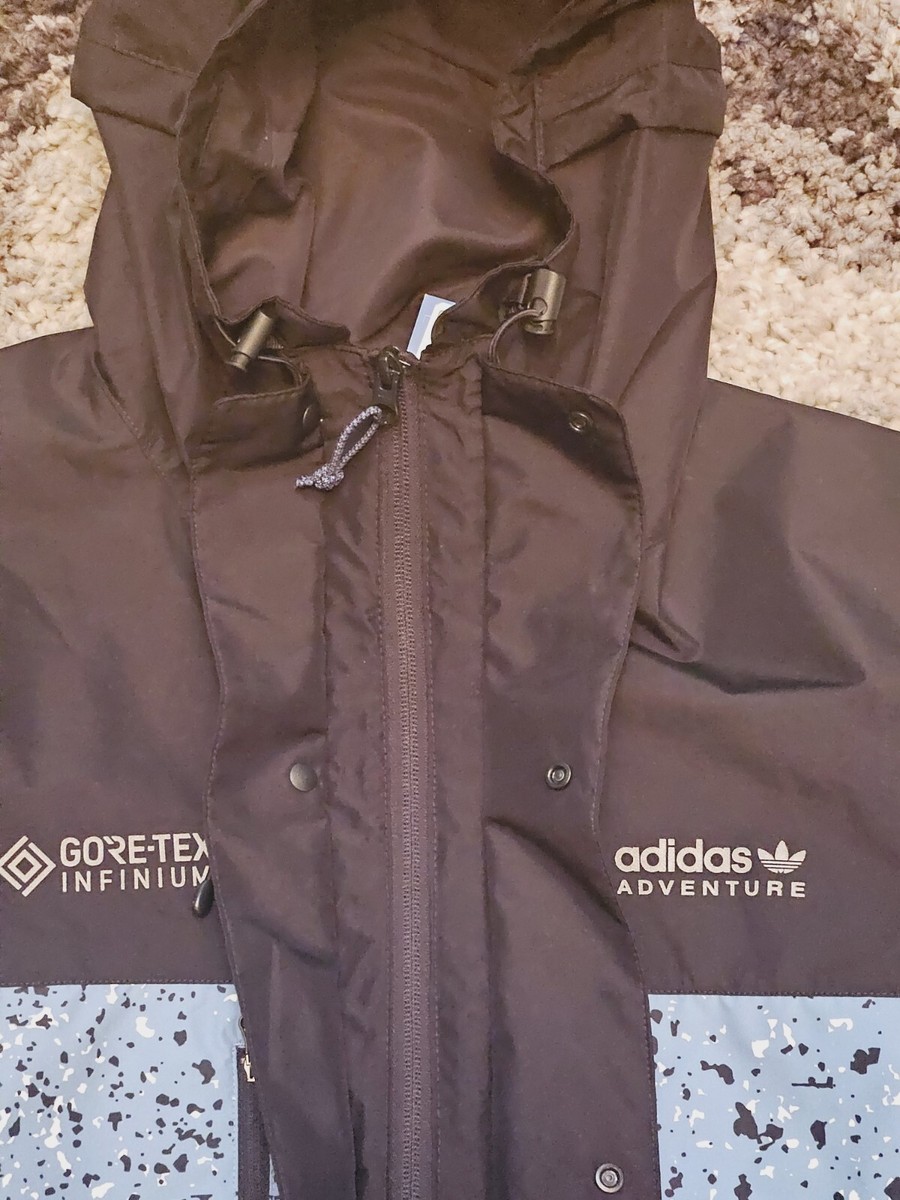 adidas Winter Adventure Gore-Tex Infinium Black Blue Jacket Men's