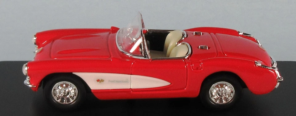 Chevrolet Corvette 1957 (rojo, blanco) escala 1/43 modelo diecast ¡CLÁSICO! Foto 2 de 4