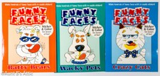 Sticker Coloring Books Lot Of 3 New "Funny Faces" Kids Activity Fun Books