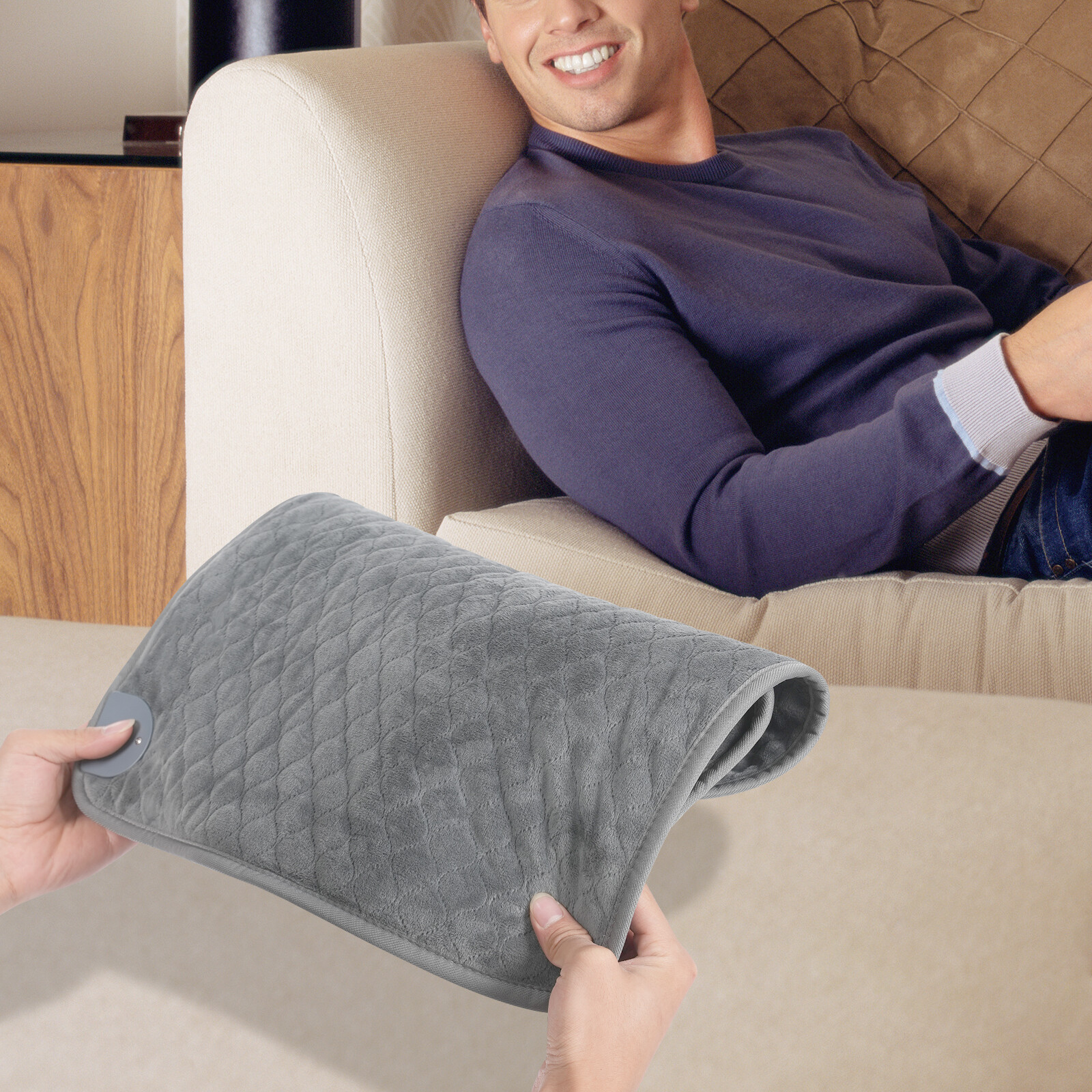 31.5x15.75 Inch Large Heating Pad for Back Pain & Cramps with 6 Adjustable Heat Settings