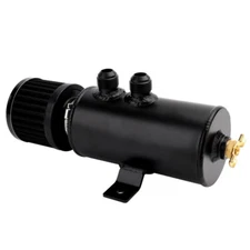 Oil Catch Can Kit Reservoir Baffled Tank with Breather Filter Universal Aluminum