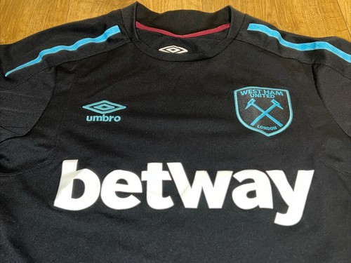 West Ham United Authentic Umbro Football Shirt 2017/18 Away Adults Small ✅ - 第 2/5 張圖片