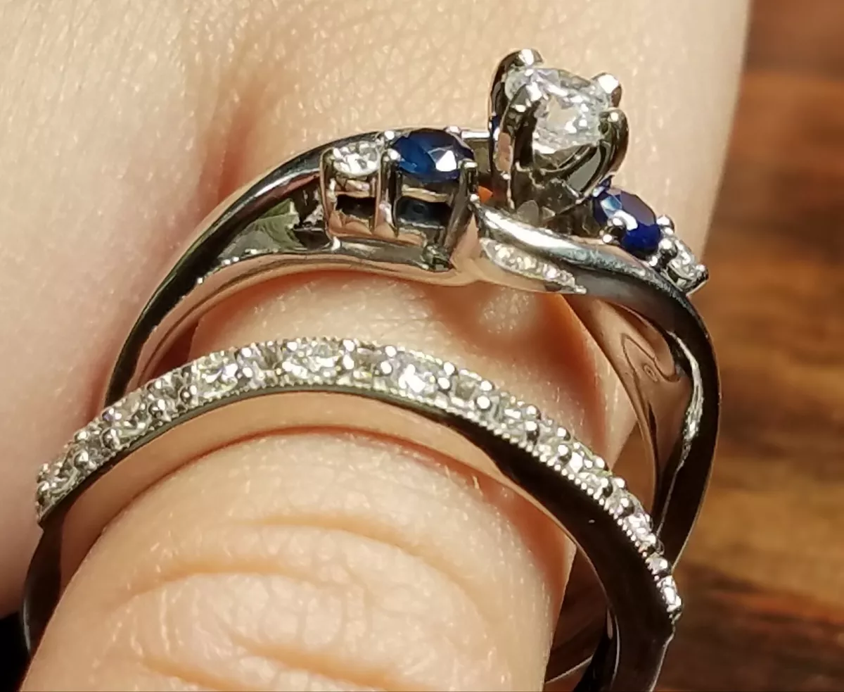 NEW Custom Shane Co. 2 Piece Engagement Wedding Ring Diamond and