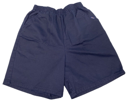 Vintage CHIC Shorts SIZE SMALL 6 AVERAGE navy blue 80s 90s elastic Mom 7" INSEAM