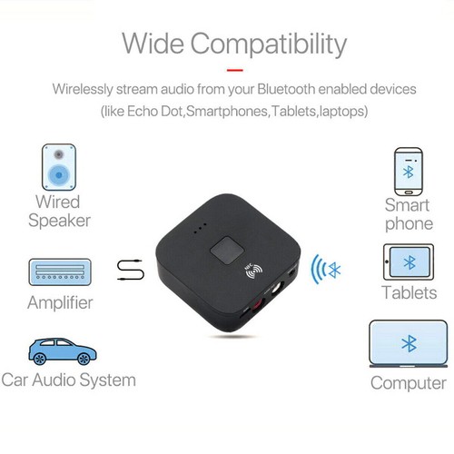 Bluetooth 5.0 NFC Adapter verbindet Telefone/Tablets mit kabelgebundenen Lautsprechern Verstärker und TV - Bild 7 von 12