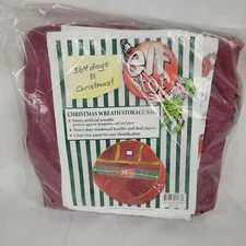 Elf Stor Ultimate Red Holiday Christmas Wreath Storage Bag For 30" Inch Wreaths