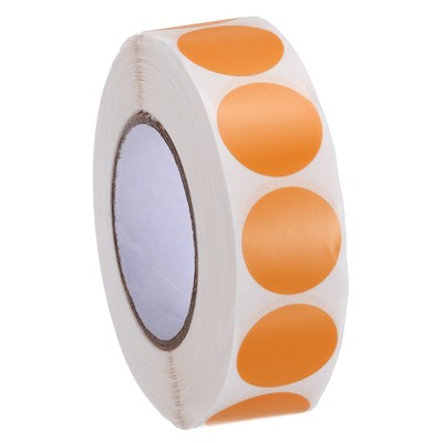 1000Pcs 3/4'' Colored Dot Stickers Adhesive Color Coding Label, Orange
