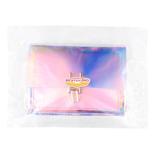 Damen Jelly transparente Schultertasche transparent Handtasche Beuteltasche Regenbogen Geldbörsen - Bild 8 von 10