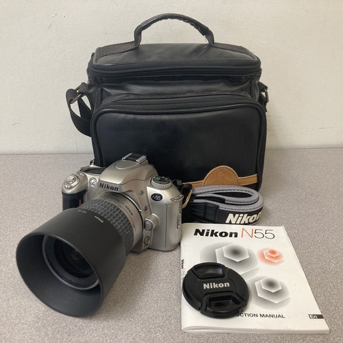NIKON N55 35mm CAMERA w/AF NIKKOR 2880mm F3.35.6G, CASE+MANUALS+Bag+Batteries eBay