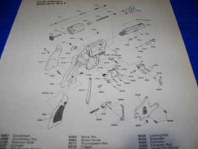S&W MODEL 58 41 M&P & MODEL 59 DOUBLE ACTION AUTO..LEGEND/EXPLODED VIEW (182CC)