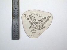 vtg 1960s 1970s Tattoo acetate stencil Eagle Mouse Middle Finger Sm signed EA3