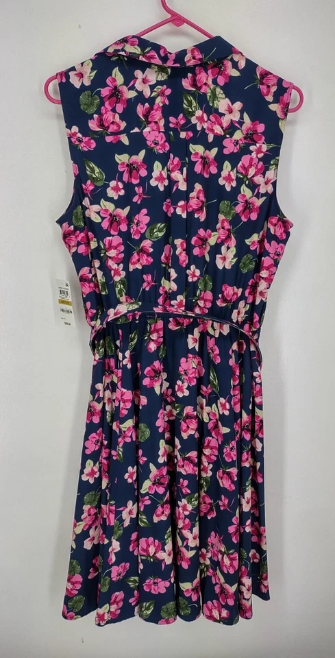 Nuevo con etiquetas Vestido Charter Club Talla 14P Azul Intrepido Estampado Ajuste y Acampanado Floral $89.50 Foto 2 de 4