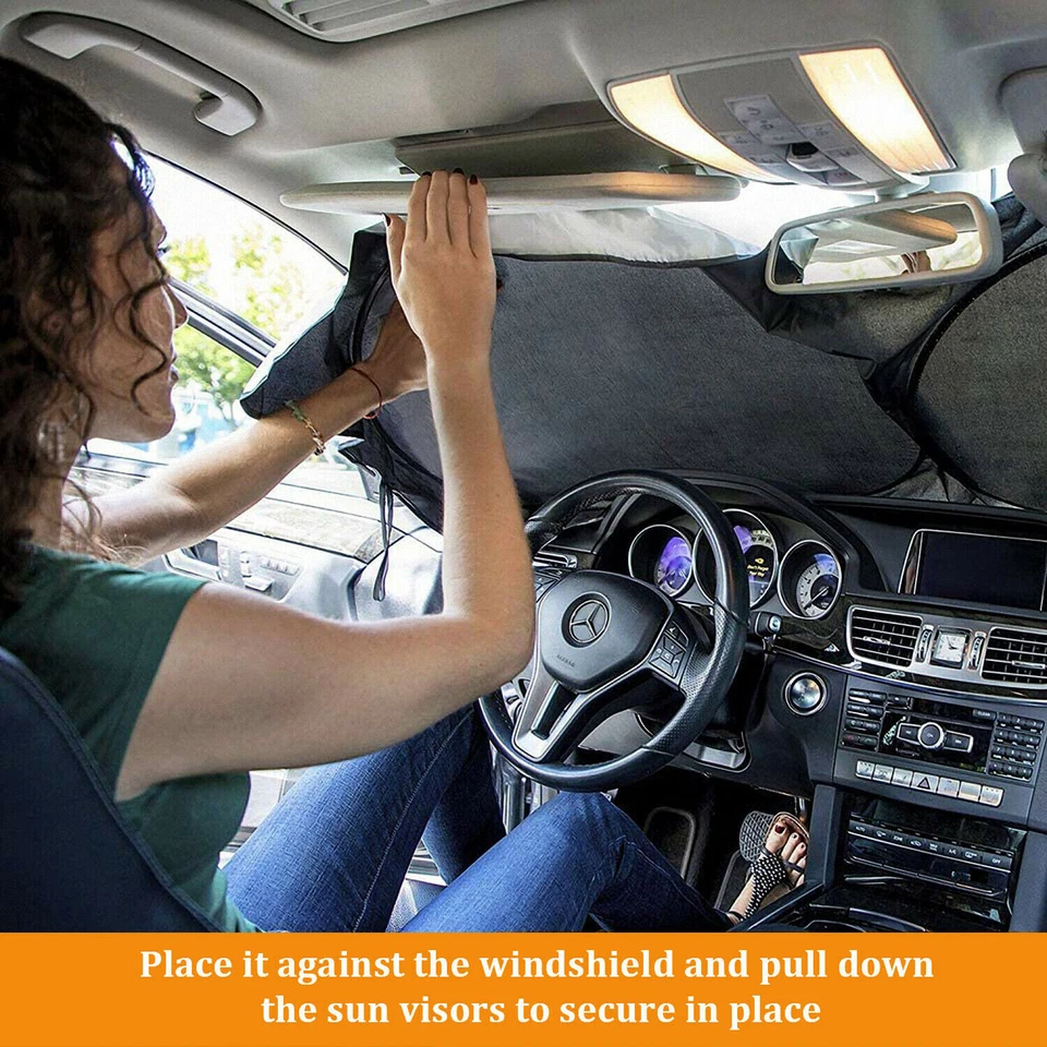 Plegable Coche Ventana Trasera Parabrisas Parasol Cubierta Visera Bloque UV Foto 3 de 4