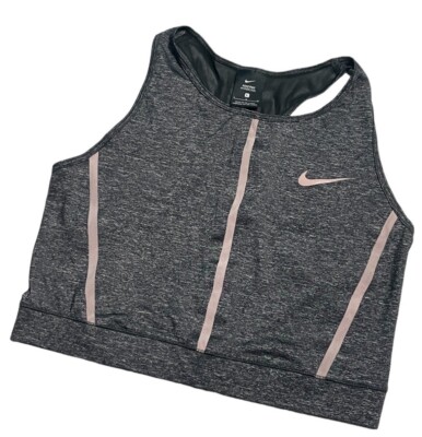 Nike Pro HyperCool Tank Crop Top AT4537-011 Sheer Back Black