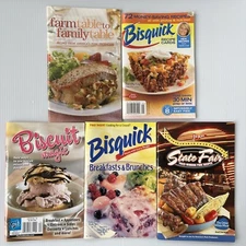Bisquick, Biscuit, State Fair, Family Table Magazines Holiday Cookbooks Lot of 5