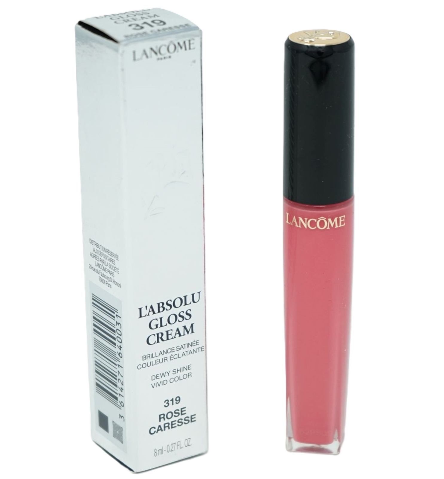 Жидкая губная помада-блеск для губ LANCOME LAbsolu Lacquer 319 Rose Caresse