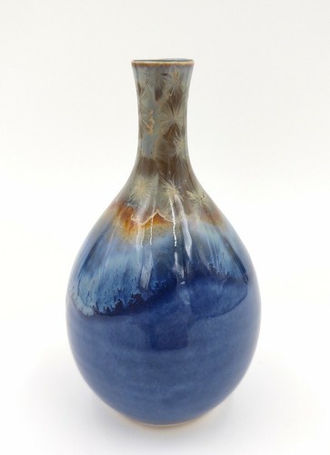 Vintage Studiokeramik Pat LeGrand Martin kristalline Knospe Vase ausgezeichnet 5,25"