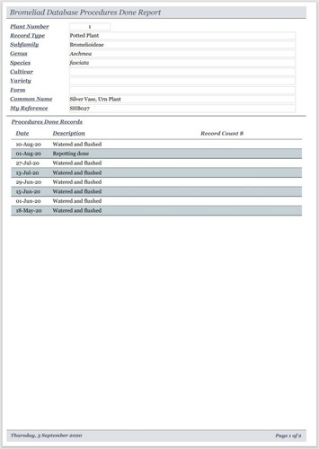 New 2020 Version Bromeliad Collector Database Professional Software CDROM - Picture 9 of 12