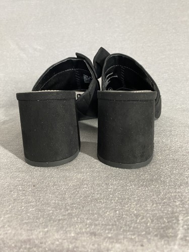 Worthington Shoes Womens Black Suede Sandals Freemont Size 7.5W Block heel NEW - Picture 6 of 17