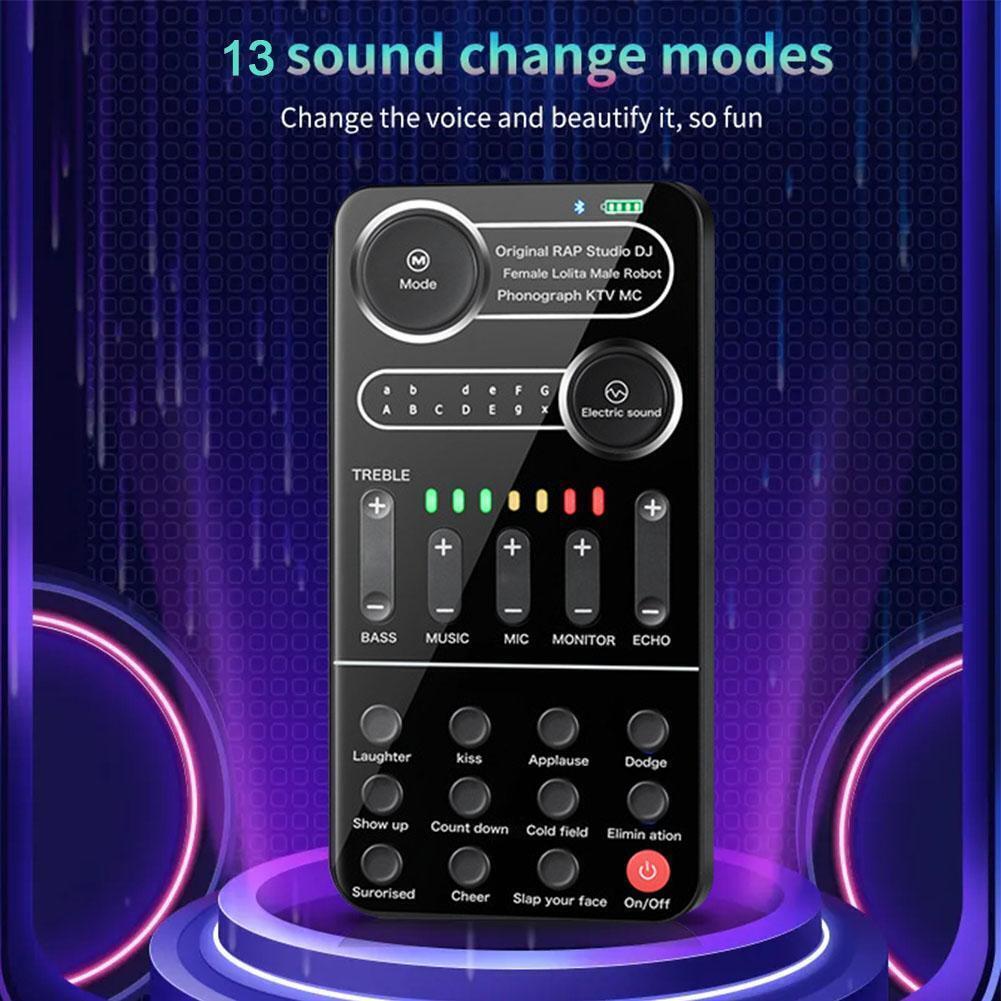 K9 Mini Voice Changer Headset Sound Maching Card For Microphone.