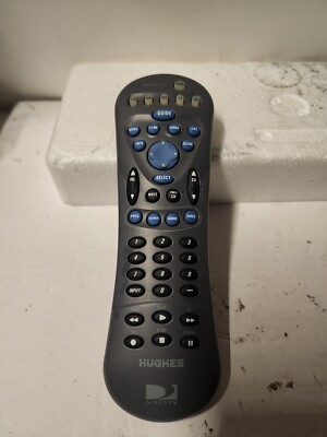 DIRECTV HRMC-8 HUGHES Remote Control Gray Black Blue Glow Tested Working
