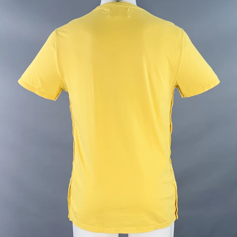 Camiseta MAISON MARTIN MARGIELA Talla M Amarillo Algodón Broches Laterales Cuello Redondo Foto 4 de 4