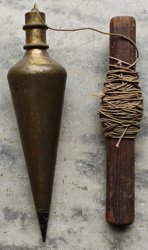 Vintage General Hardware Mfg. Co. #800 Brass Plumb Bob with steel tip.
