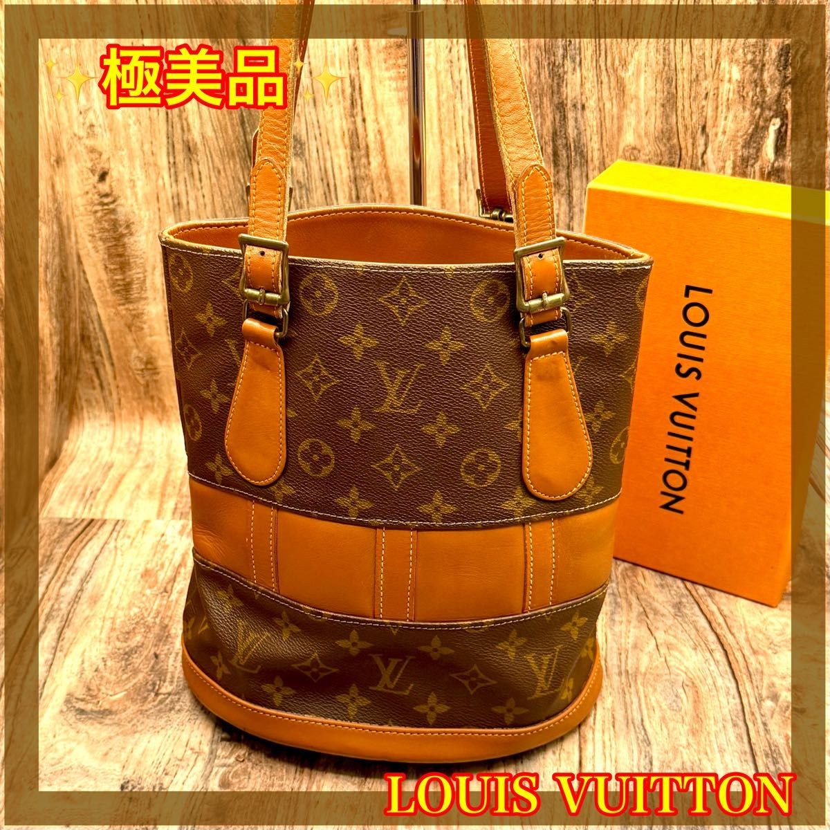 Louis Vuitton Monogram Bucket PM Tote Bag Handbag USA Limited Edition 438 HF382111