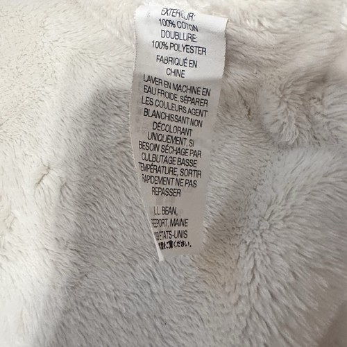 L.L Bean Sherpa Fleece gefüttert Flanell Knopf Hemd Damen L kariert Baumwolle Shacket - Bild 13 von 13