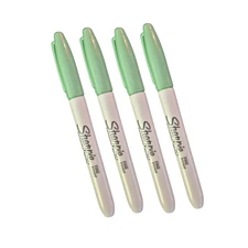 JASPER GREEN Sharpie Markers Fine Point Permanent Marker Lot Of 4