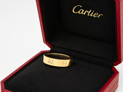Cartier LOVE Diamond Band Ring 18kt Yellow Gold COA Box Size 56 | eBay