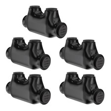 5PCS 2Port Insulated Inline Splice Connector 2/0-6 AWG, Electrical Splice Con...