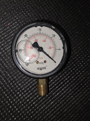 #ad NOSHOK Pressure Vacuum Gauge inHg amp; kPa Dial Side Bottom Mount $35.00