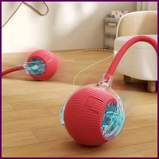 New Cat Interactive Ball Toy Automatic Rolling Ball Faux Tail Rechargeable Smart