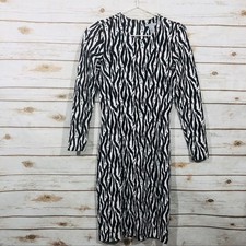 H&M Women’s long sleeve bodycon midi back zip dress size S