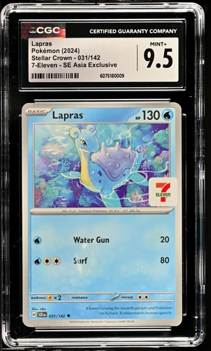2024 Pokémon Lapras 7-Eleven SE Asia Exclusive Stellar Crown #31 CGC 9.5